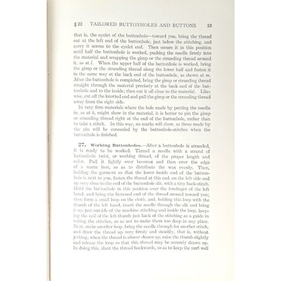 1916 Tailored Buttonholes Buttons & Tools Womens Institute of Domestic Arts - Picture 5 of 13